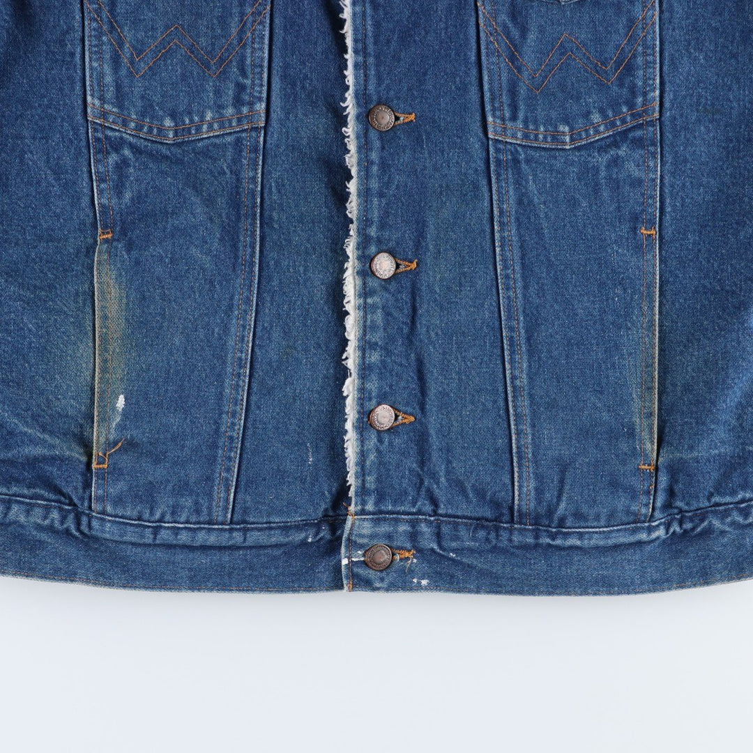 Wrangler padded denim fleece jacket, men's size L (approx.), vintage. unclear blue type Vintage Second Hand