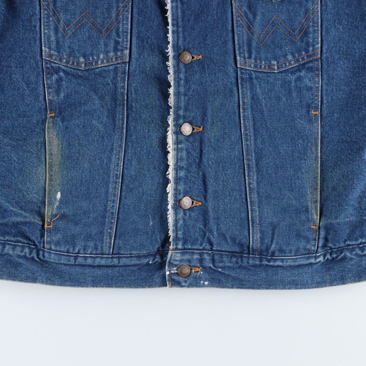 Wrangler padded denim fleece jacket, men's size L (approx.), vintage. unclear blue type Vintage Second Hand