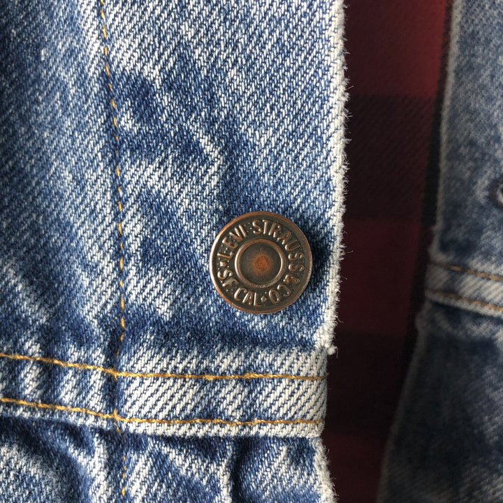 ~90'S Levi's 70417-0814 Denim Jacket, Made in USA, Men's Size L (approx.), Vintage cotton blue type Vintage Second Hand