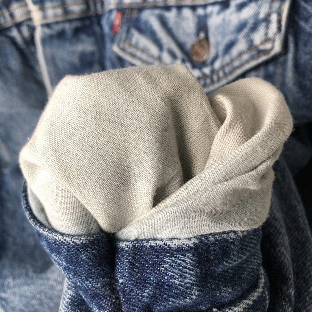 ~90'S Levi's 70417-0814 Denim Jacket, Made in USA, Men's Size L (approx.), Vintage cotton blue type Vintage Second Hand