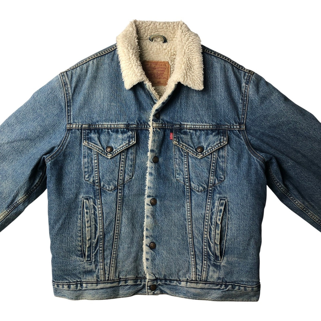90'S Levi's 71500-0216 Denim Boa Jacket, Men's Size L, Vintage cotton blue type Vintage Second Hand