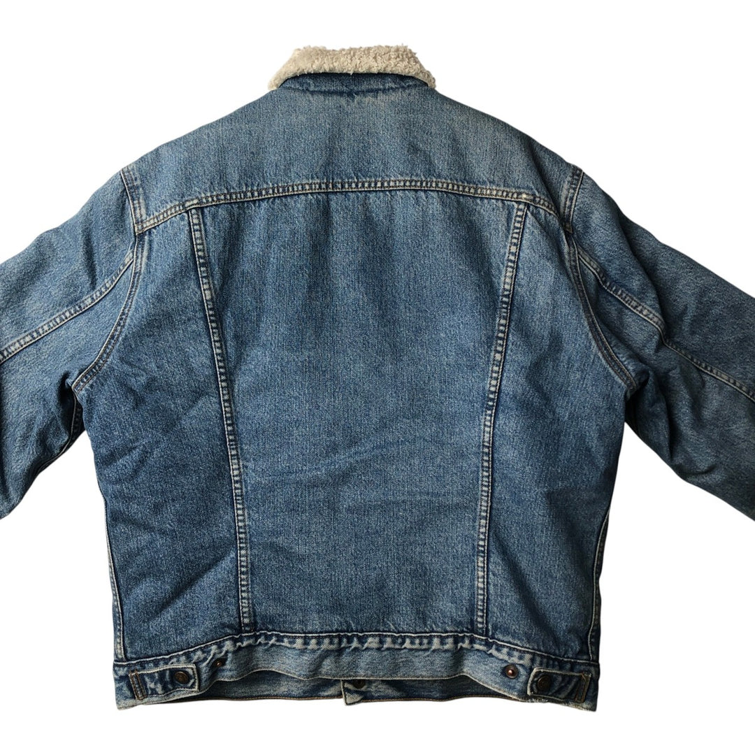 90'S Levi's 71500-0216 Denim Boa Jacket, Men's Size L, Vintage cotton blue type Vintage Second Hand