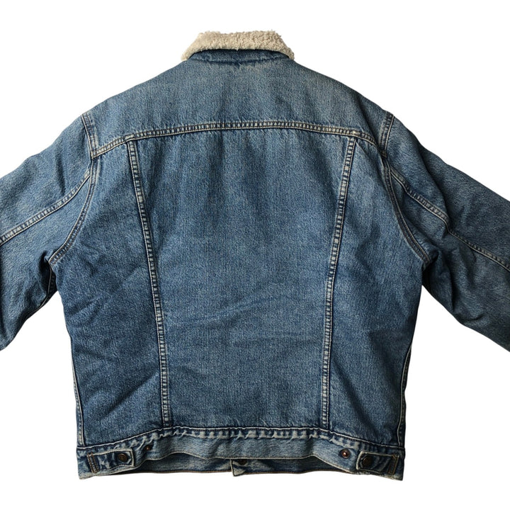 90'S Levi's 71500-0216 Denim Boa Jacket, Men's Size L, Vintage cotton blue type Vintage Second Hand