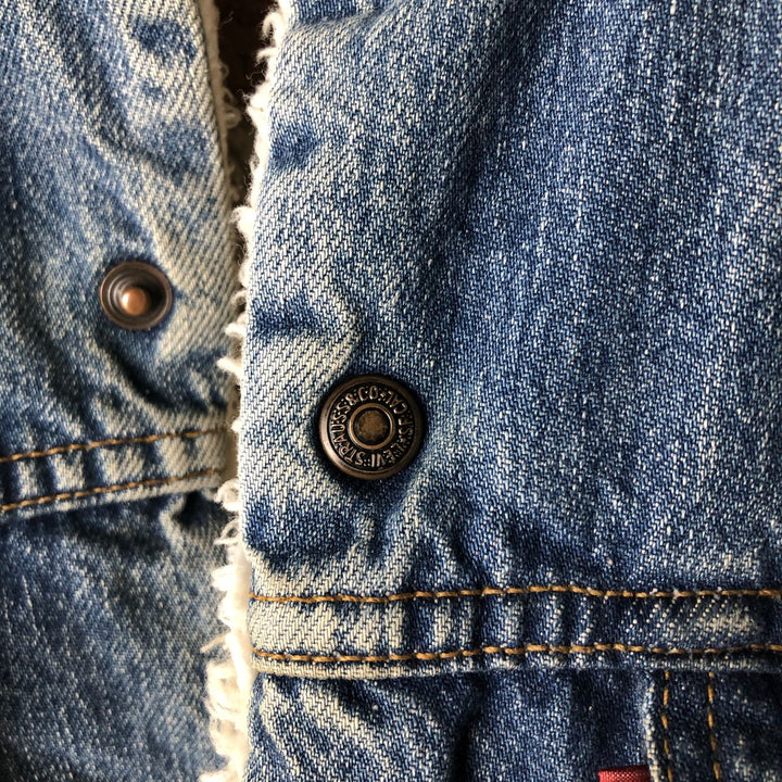 90'S Levi's 71500-0216 Denim Boa Jacket, Men's Size L, Vintage cotton blue type Vintage Second Hand