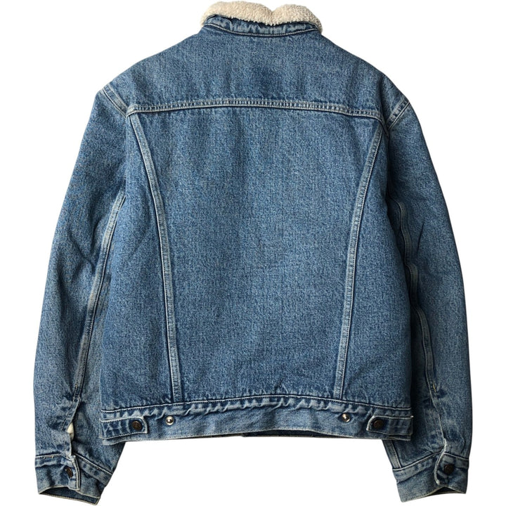 90'S Levi's 70603-0215 Euro Model Denim Boa Jacket, Made in Italy, Men's Size L, Vintage cotton blue type Vintage Second Hand