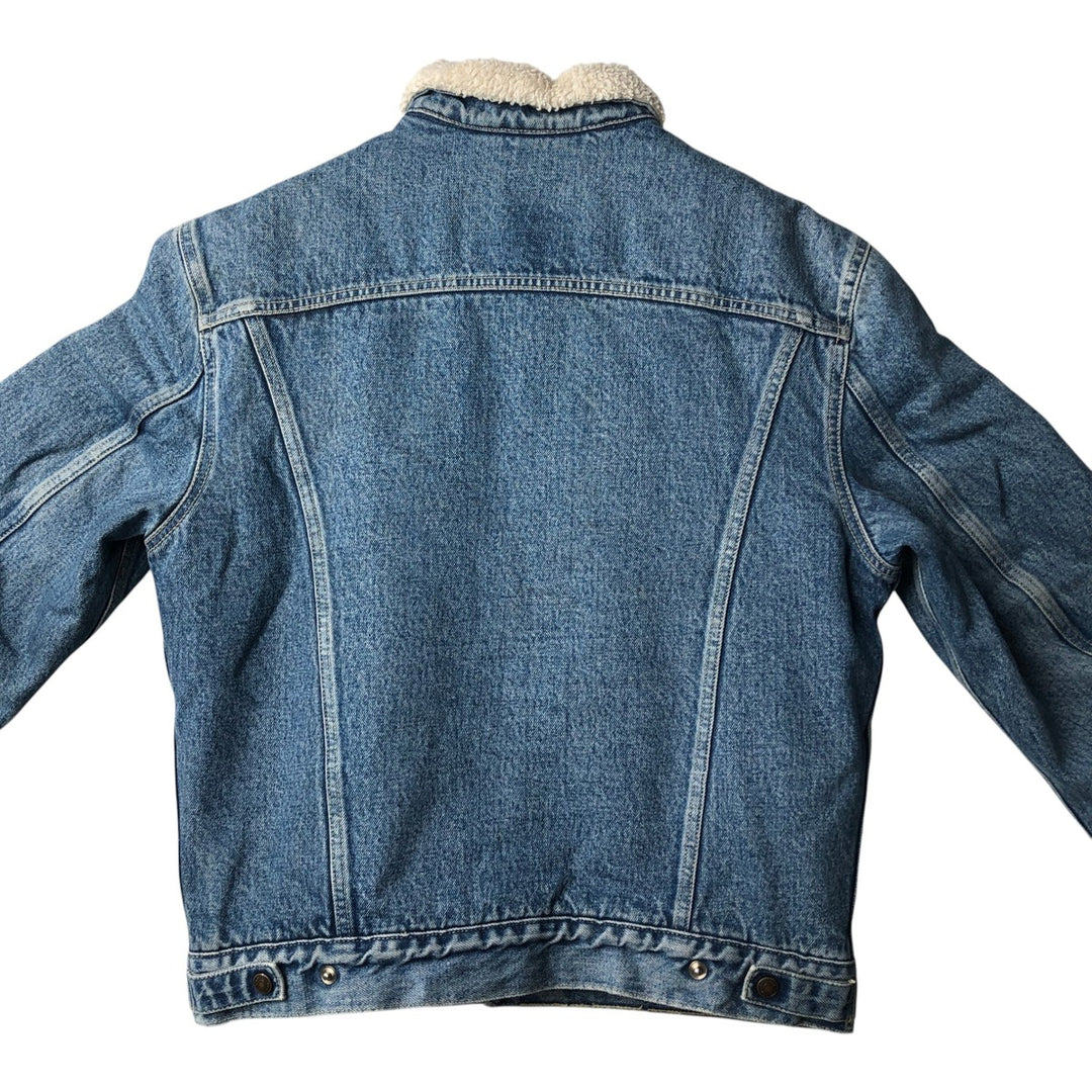 90'S Levi's 70603-0215 Euro Model Denim Boa Jacket, Made in Italy, Men's Size L, Vintage cotton blue type Vintage Second Hand
