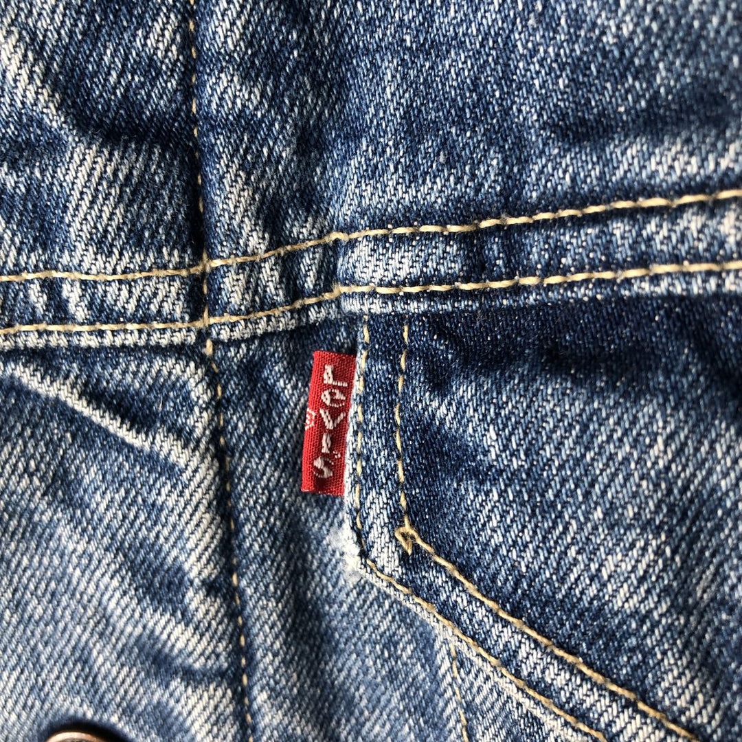 90'S Levi's 70603-0215 Euro Model Denim Boa Jacket, Made in Italy, Men's Size L, Vintage cotton blue type Vintage Second Hand