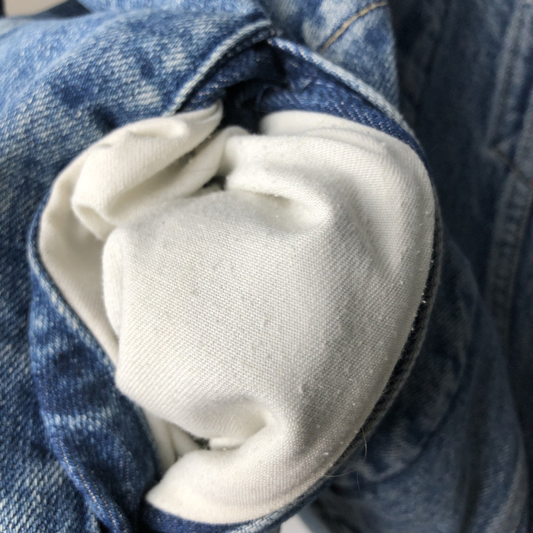 90'S Levi's 70603-0215 Euro Model Denim Boa Jacket, Made in Italy, Men's Size L, Vintage cotton blue type Vintage Second Hand