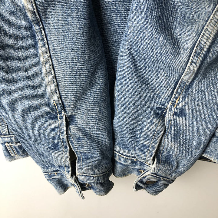 90'S Levi's 70603-0215 Euro Model Denim Boa Jacket, Made in Italy, Men's Size L, Vintage cotton blue type Vintage Second Hand
