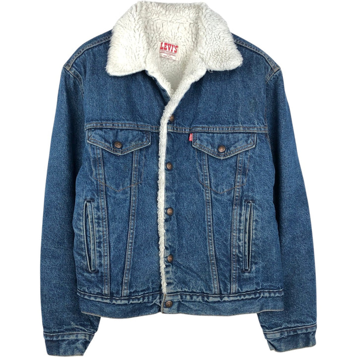 80s-90'S Levi's 70602-0216 Padded Denim Boa Jacket, Made in USA, Men's Size L (Equivalent), Vintage cotton blue type Vintage Second Hand