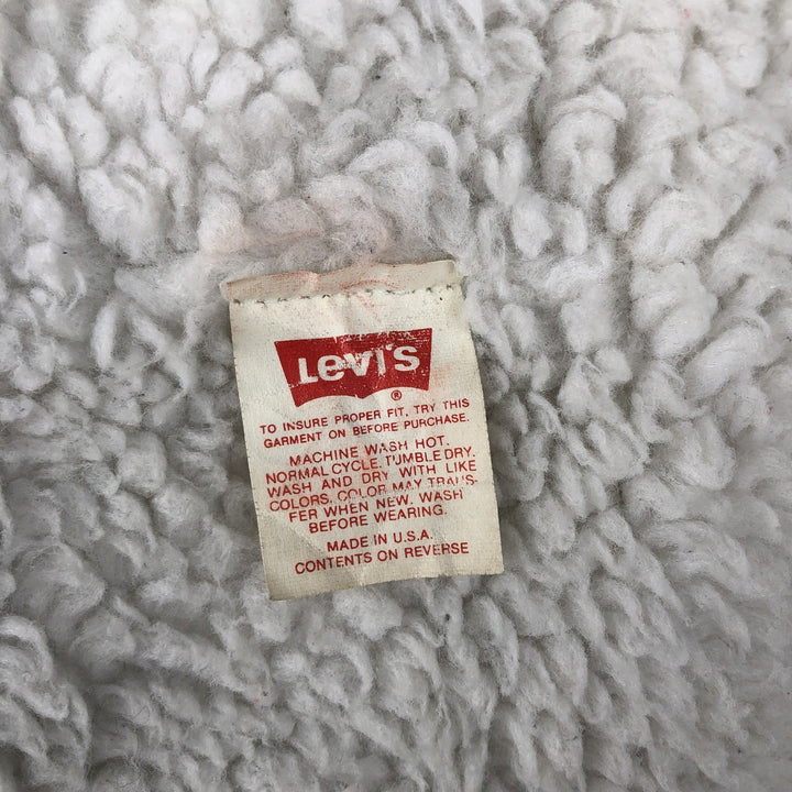 80s-90'S Levi's 70602-0216 Padded Denim Boa Jacket, Made in USA, Men's Size L (Equivalent), Vintage cotton blue type Vintage Second Hand