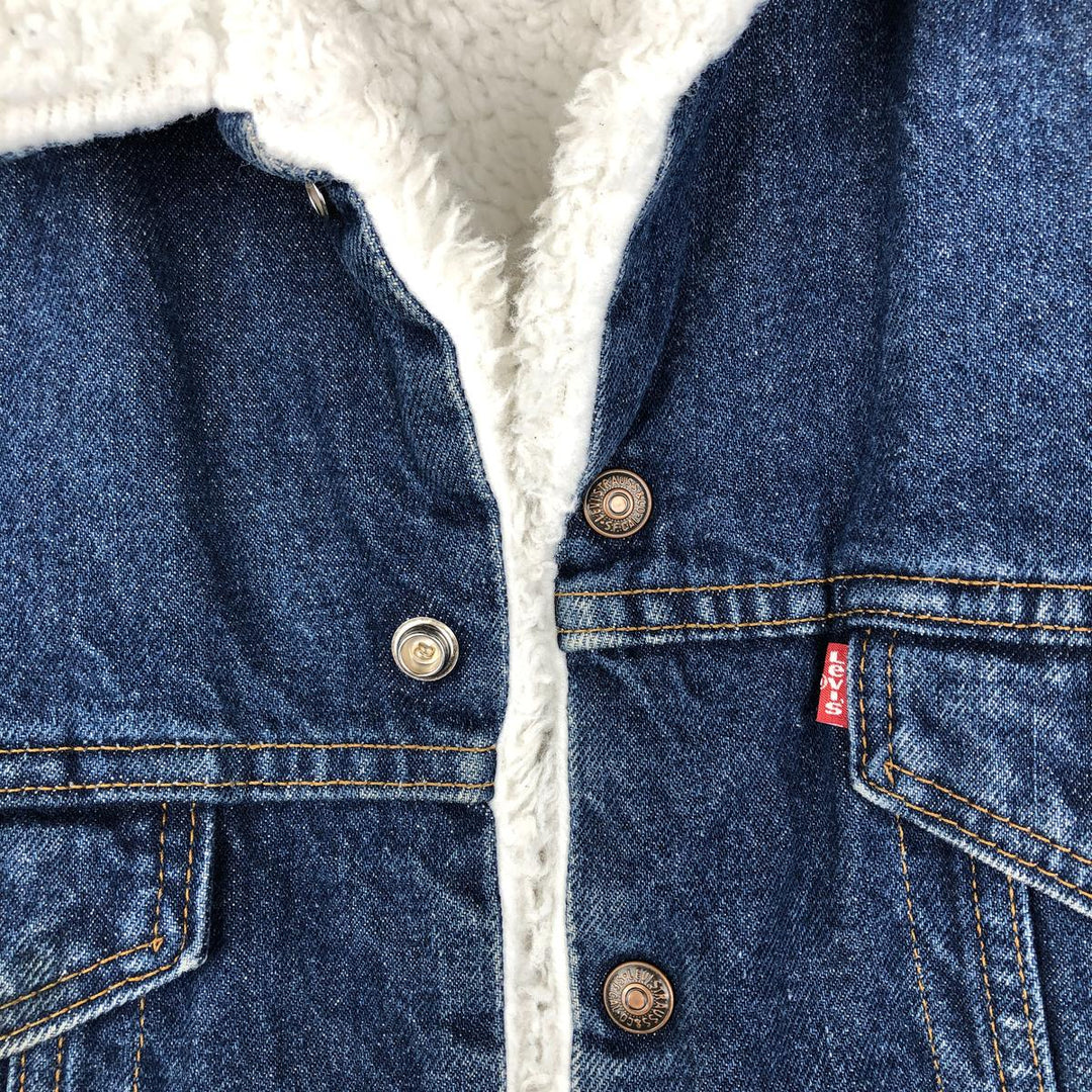 80s-90'S Levi's 70602-0216 Padded Denim Boa Jacket, Made in USA, Men's Size L (Equivalent), Vintage cotton blue type Vintage Second Hand