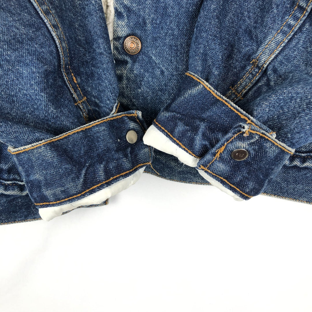 80s-90'S Levi's 70602-0216 Padded Denim Boa Jacket, Made in USA, Men's Size L (Equivalent), Vintage cotton blue type Vintage Second Hand