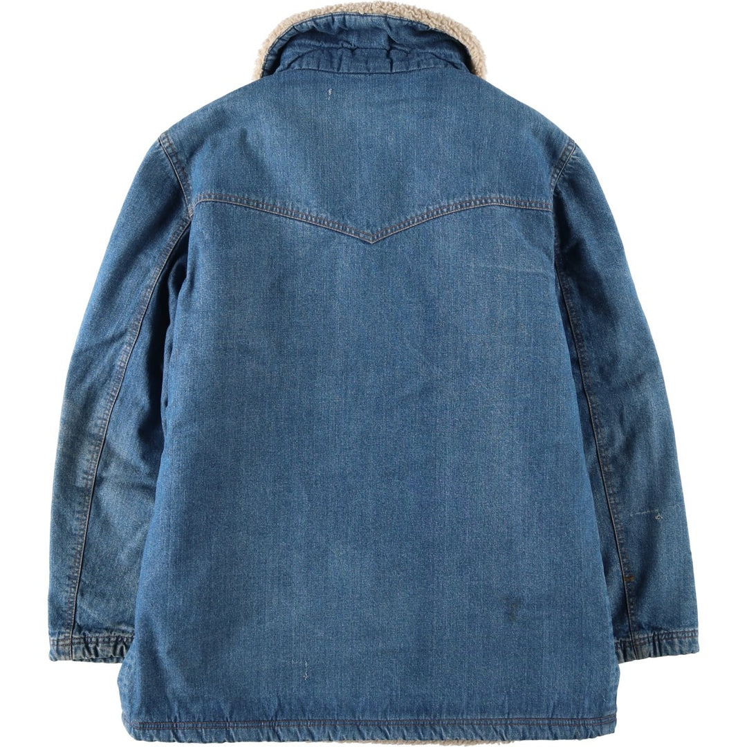 Levi's Shawl Collar Denim Boa Jacket, Made in Italy, Men's Size XL (Equivalent), Vintage polyester Blue type light blue Vintage Second Hand