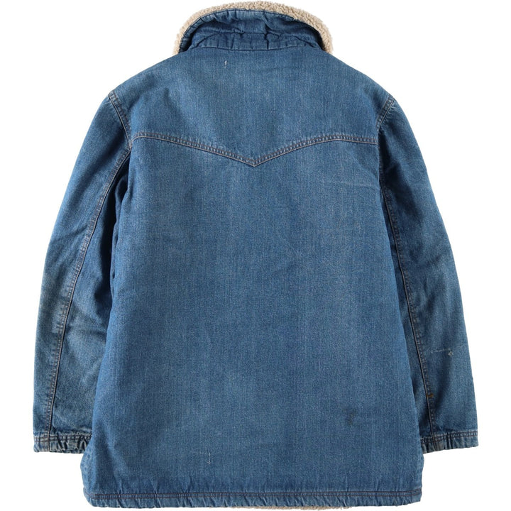 Levi's Shawl Collar Denim Boa Jacket, Made in Italy, Men's Size XL (Equivalent), Vintage polyester Blue type light blue Vintage Second Hand