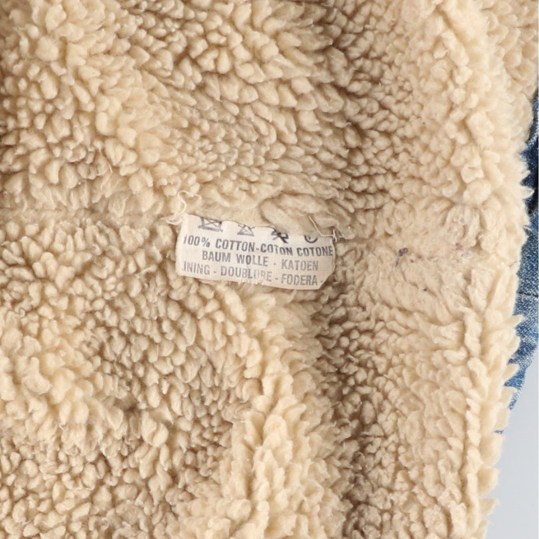 Levi's Shawl Collar Denim Boa Jacket, Made in Italy, Men's Size XL (Equivalent), Vintage polyester Blue type light blue Vintage Second Hand