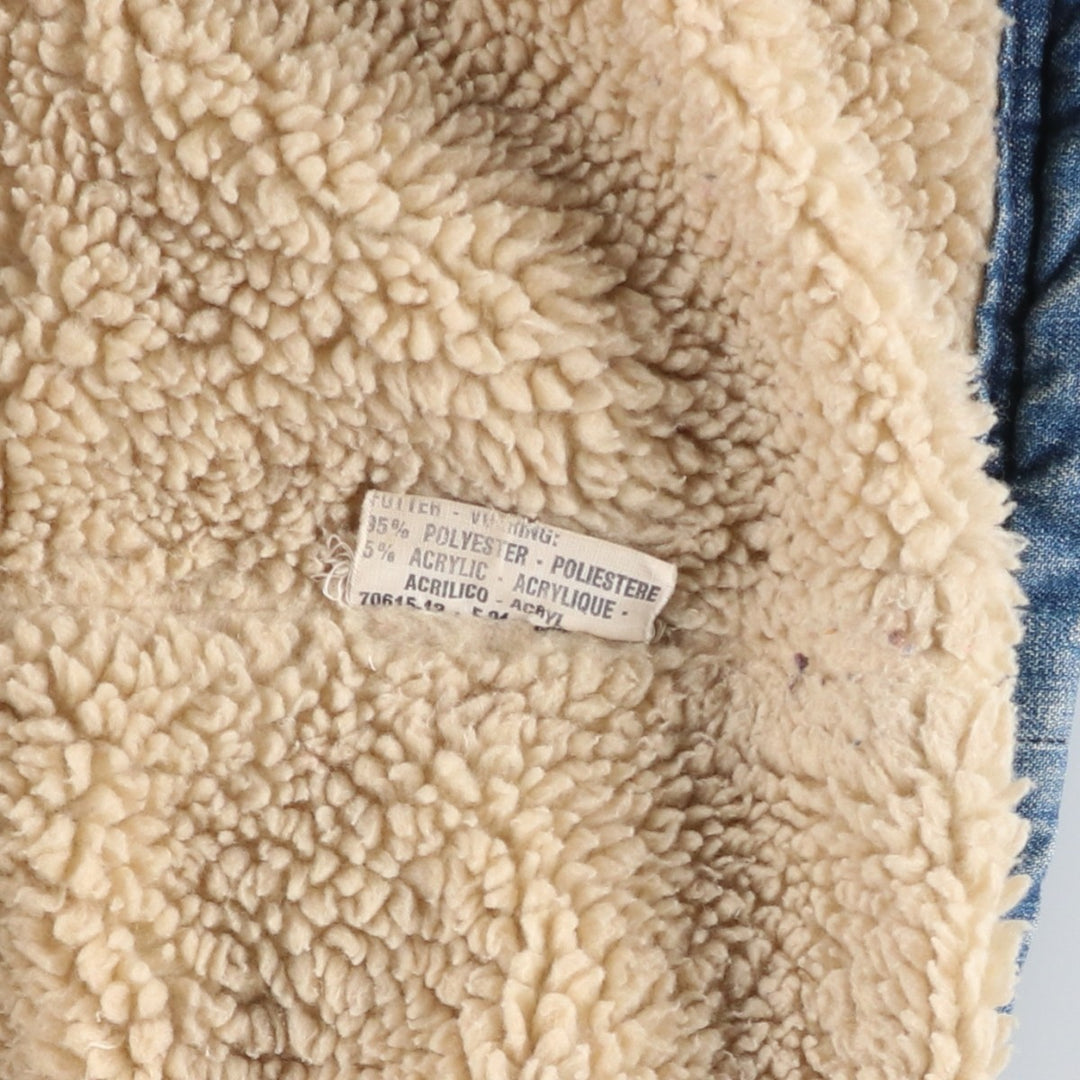 Levi's Shawl Collar Denim Boa Jacket, Made in Italy, Men's Size XL (Equivalent), Vintage polyester Blue type light blue Vintage Second Hand