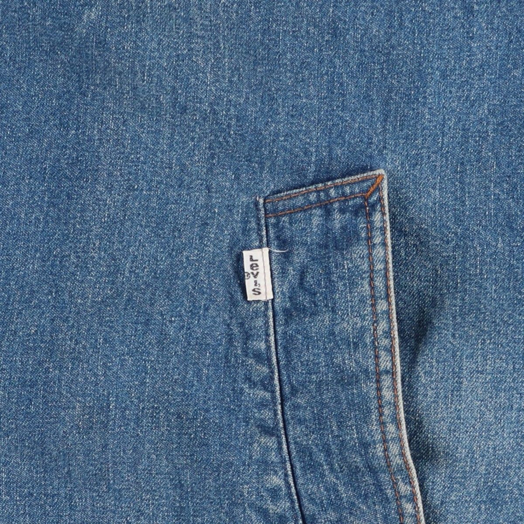 Levi's Shawl Collar Denim Boa Jacket, Made in Italy, Men's Size XL (Equivalent), Vintage polyester Blue type light blue Vintage Second Hand