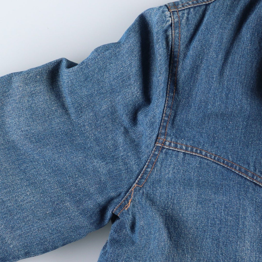 Levi's Shawl Collar Denim Boa Jacket, Made in Italy, Men's Size XL (Equivalent), Vintage polyester Blue type light blue Vintage Second Hand