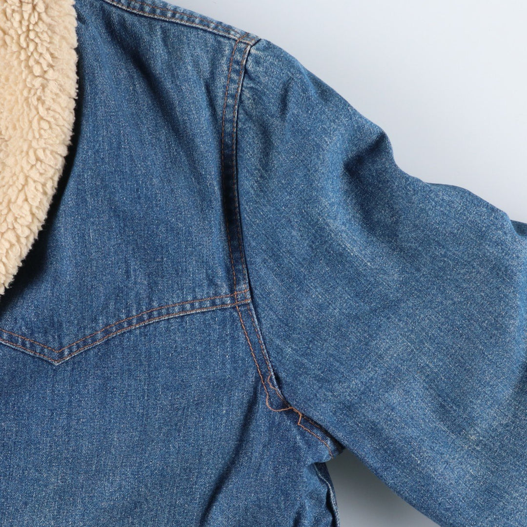 Levi's Shawl Collar Denim Boa Jacket, Made in Italy, Men's Size XL (Equivalent), Vintage polyester Blue type light blue Vintage Second Hand