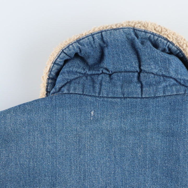 Levi's Shawl Collar Denim Boa Jacket, Made in Italy, Men's Size XL (Equivalent), Vintage polyester Blue type light blue Vintage Second Hand