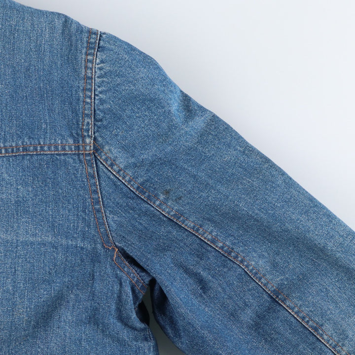 Levi's Shawl Collar Denim Boa Jacket, Made in Italy, Men's Size XL (Equivalent), Vintage polyester Blue type light blue Vintage Second Hand
