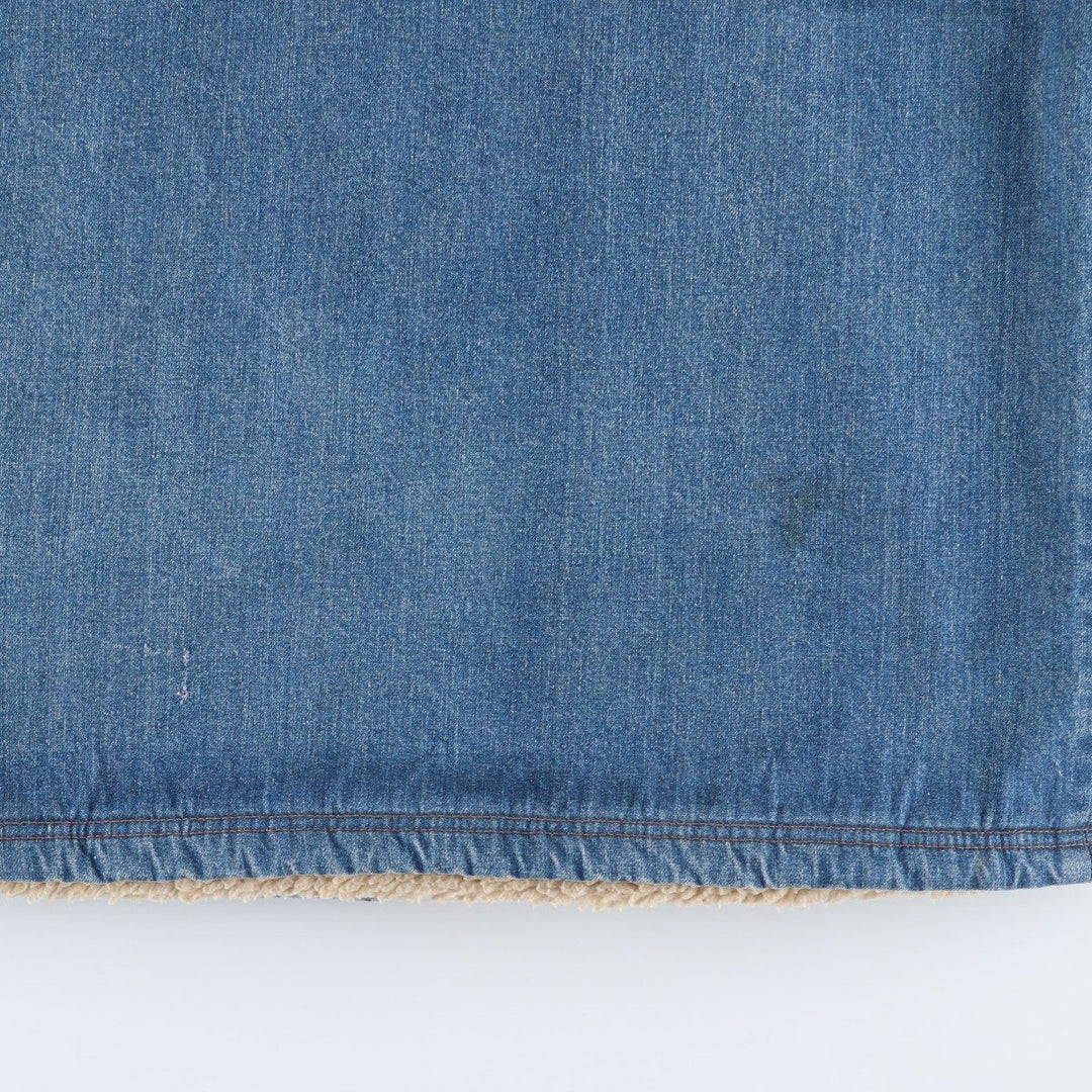 Levi's Shawl Collar Denim Boa Jacket, Made in Italy, Men's Size XL (Equivalent), Vintage polyester Blue type light blue Vintage Second Hand