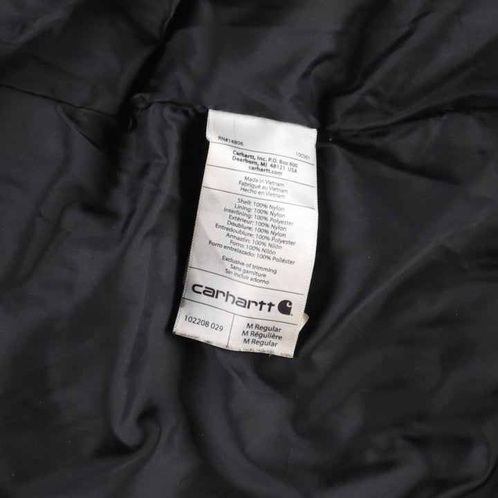 Carhartt padded puffer jacket, men's size M Nylon gray type Vintage Second Hand