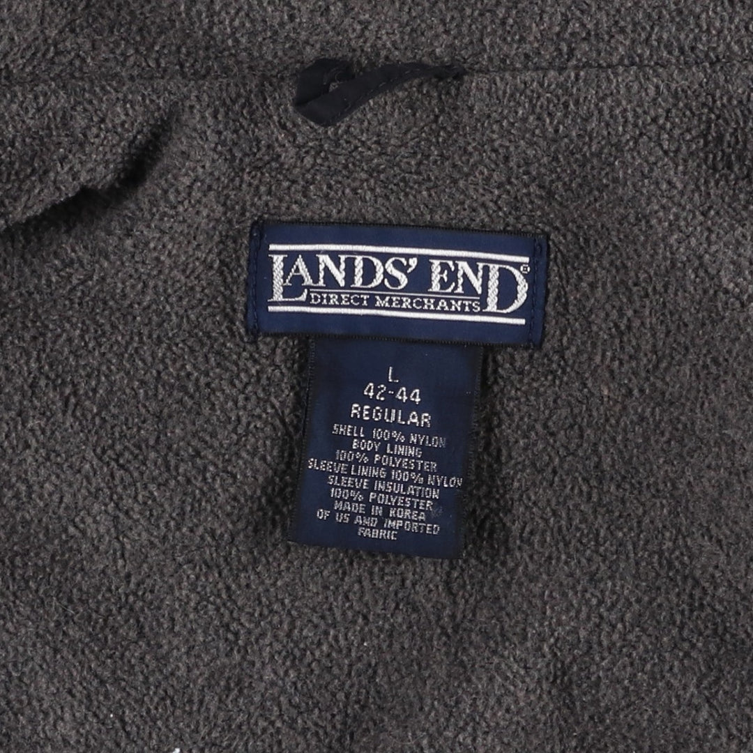 ~90'S Lands' End Advertising Padded Jacket Puffer Jacket Men's Size L (Equivalent) Vintage Nylon black type Vintage Second Hand