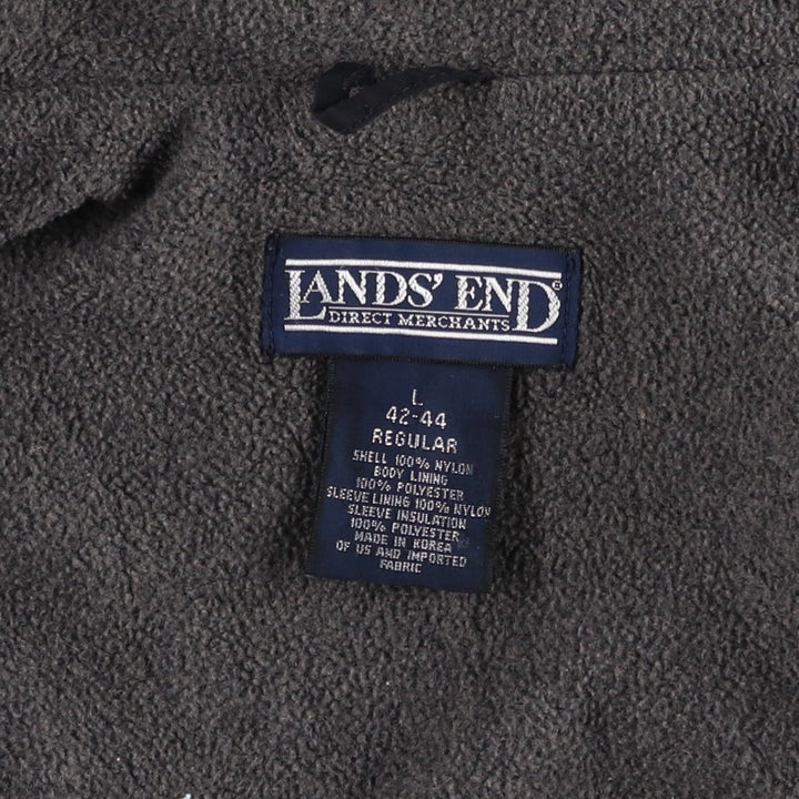 ~90'S Lands' End Advertising Padded Jacket Puffer Jacket Men's Size L (Equivalent) Vintage Nylon black type Vintage Second Hand