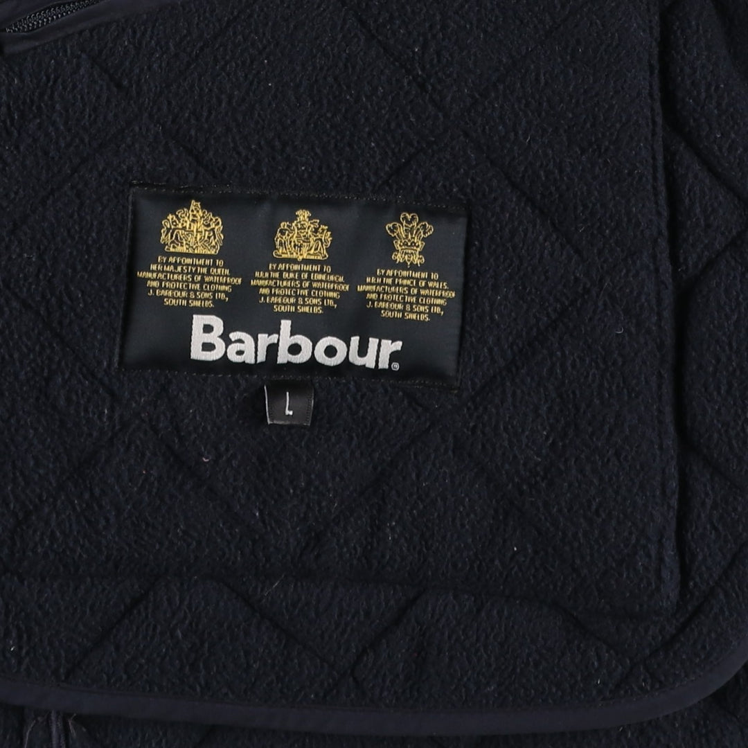 2000'S Barbour BARDON 3-Warrant Quilted Puffer Jacket, Men's Size L (approx.) polyester navy blue type Vintage Second Hand
