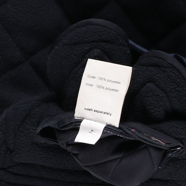 2000'S Barbour BARDON 3-Warrant Quilted Puffer Jacket, Men's Size L (approx.) polyester navy blue type Vintage Second Hand