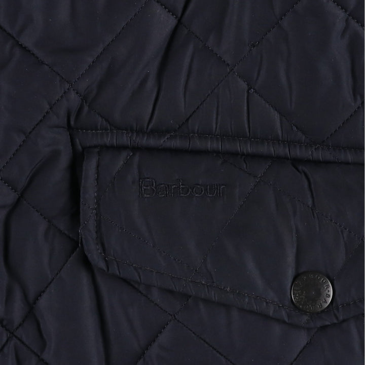 2000'S Barbour BARDON 3-Warrant Quilted Puffer Jacket, Men's Size L (approx.) polyester navy blue type Vintage Second Hand