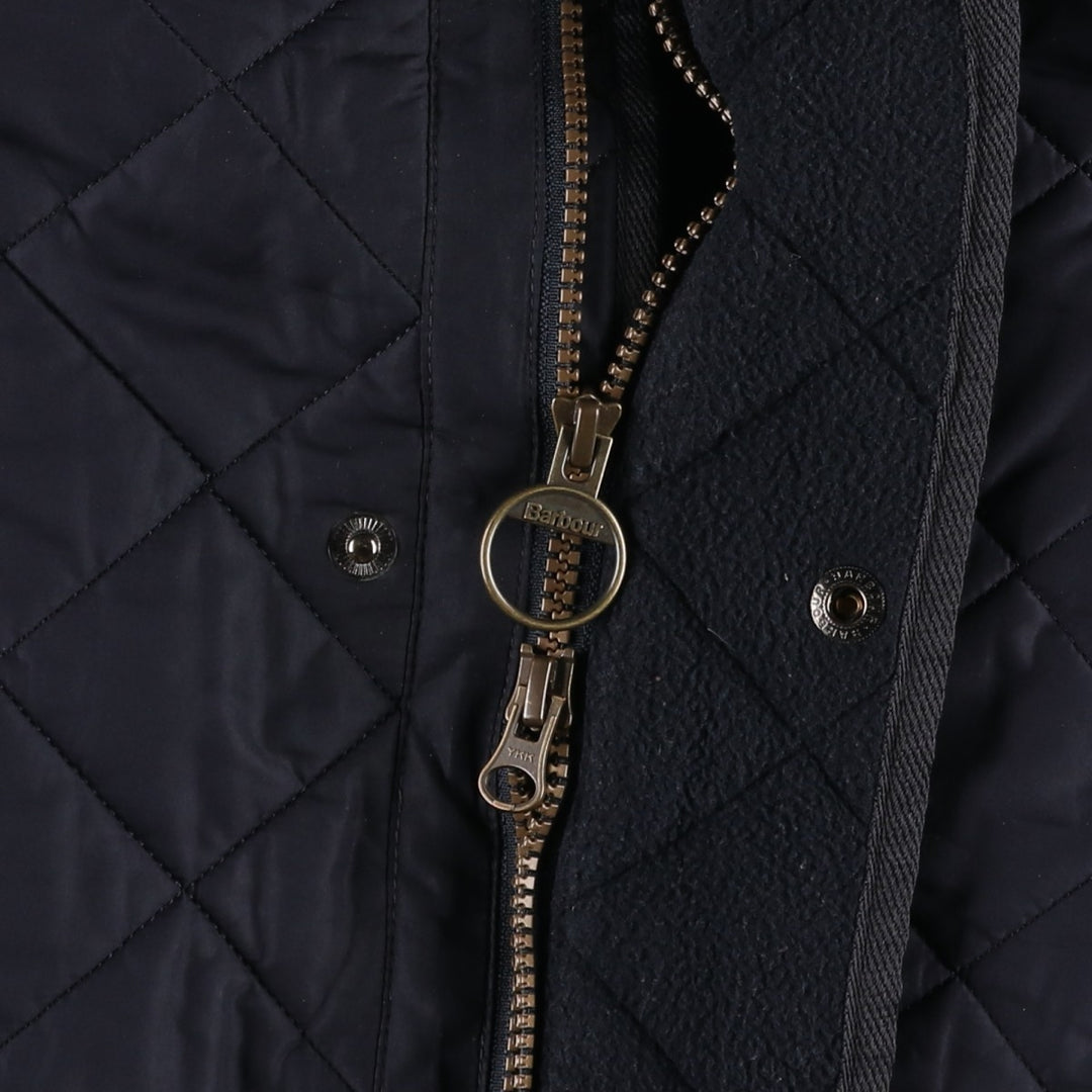 2000'S Barbour BARDON 3-Warrant Quilted Puffer Jacket, Men's Size L (approx.) polyester navy blue type Vintage Second Hand