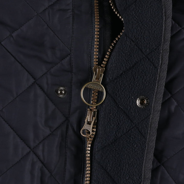 2000'S Barbour BARDON 3-Warrant Quilted Puffer Jacket, Men's Size L (approx.) polyester navy blue type Vintage Second Hand