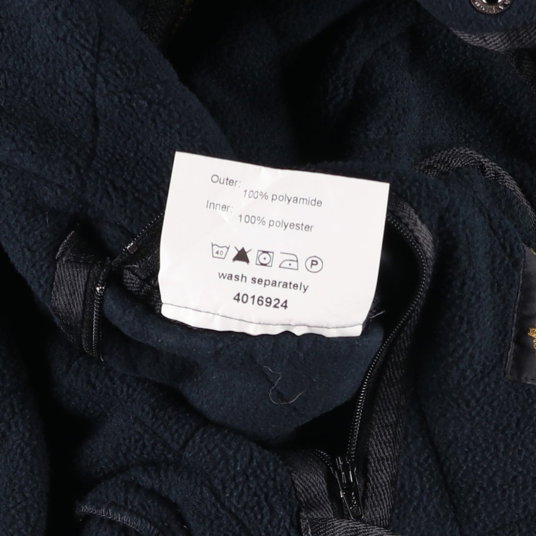 Barbour Microfibre Polarquilt Long Quilted Puffer Jacket (Men's XL equivalent) polyester black type Vintage Second Hand