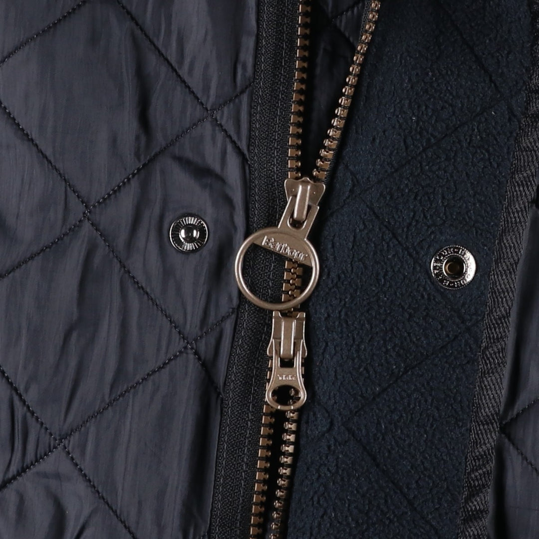 Barbour Microfibre Polarquilt Long Quilted Puffer Jacket (Men's XL equivalent) polyester black type Vintage Second Hand