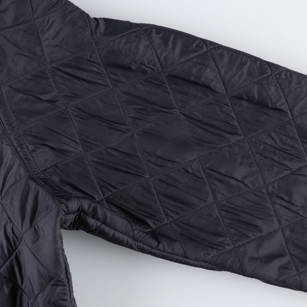 Barbour Microfibre Polarquilt Long Quilted Puffer Jacket (Men's XL equivalent) polyester black type Vintage Second Hand