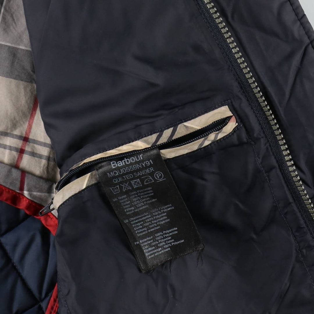2000'S Barbour Quilted Puffer Jacket, Men's Size M (approx.) polyamide navy blue type Vintage Second Hand
