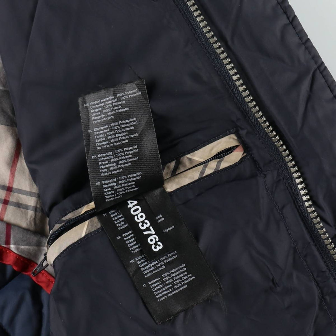 2000'S Barbour Quilted Puffer Jacket, Men's Size M (approx.) polyamide navy blue type Vintage Second Hand