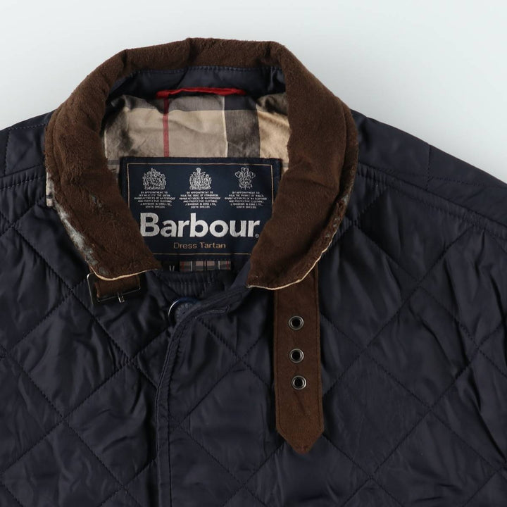 2000'S Barbour Quilted Puffer Jacket, Men's Size M (approx.) polyamide navy blue type Vintage Second Hand