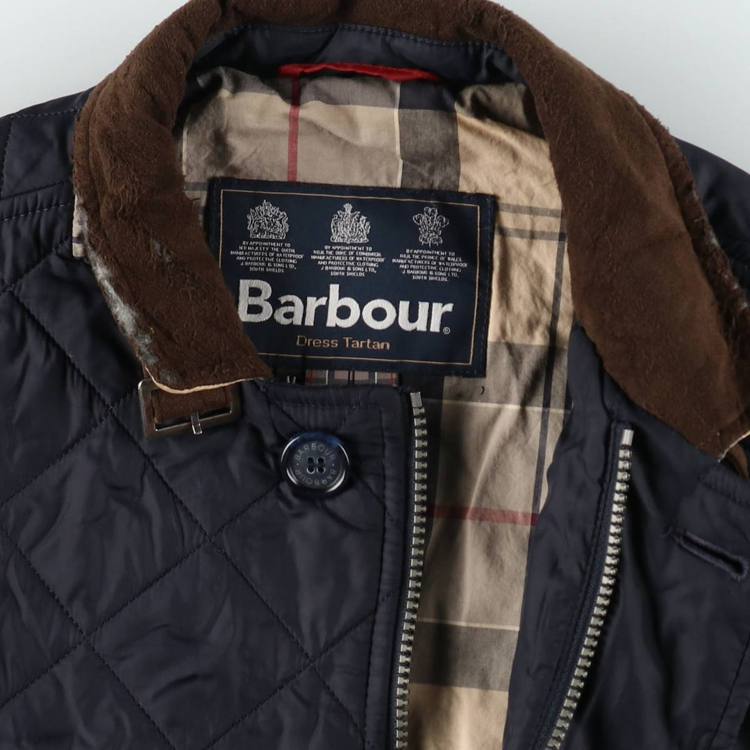 2000'S Barbour Quilted Puffer Jacket, Men's Size M (approx.) polyamide navy blue type Vintage Second Hand