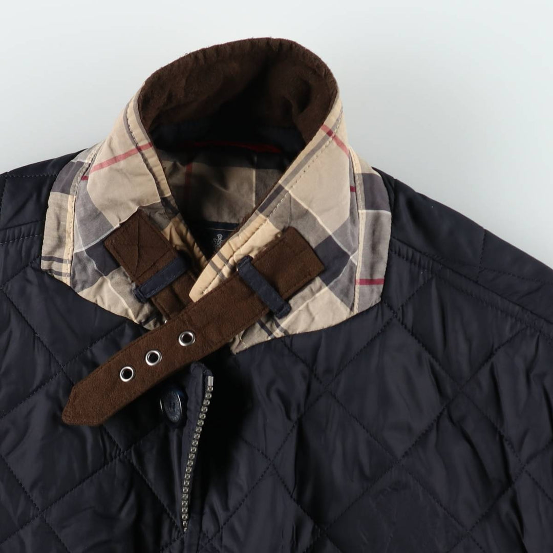 2000'S Barbour Quilted Puffer Jacket, Men's Size M (approx.) polyamide navy blue type Vintage Second Hand