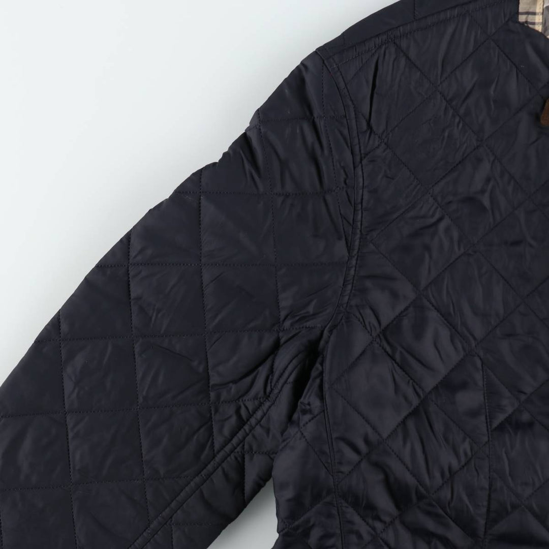 2000'S Barbour Quilted Puffer Jacket, Men's Size M (approx.) polyamide navy blue type Vintage Second Hand