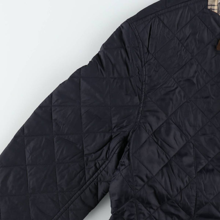 2000'S Barbour Quilted Puffer Jacket, Men's Size M (approx.) polyamide navy blue type Vintage Second Hand
