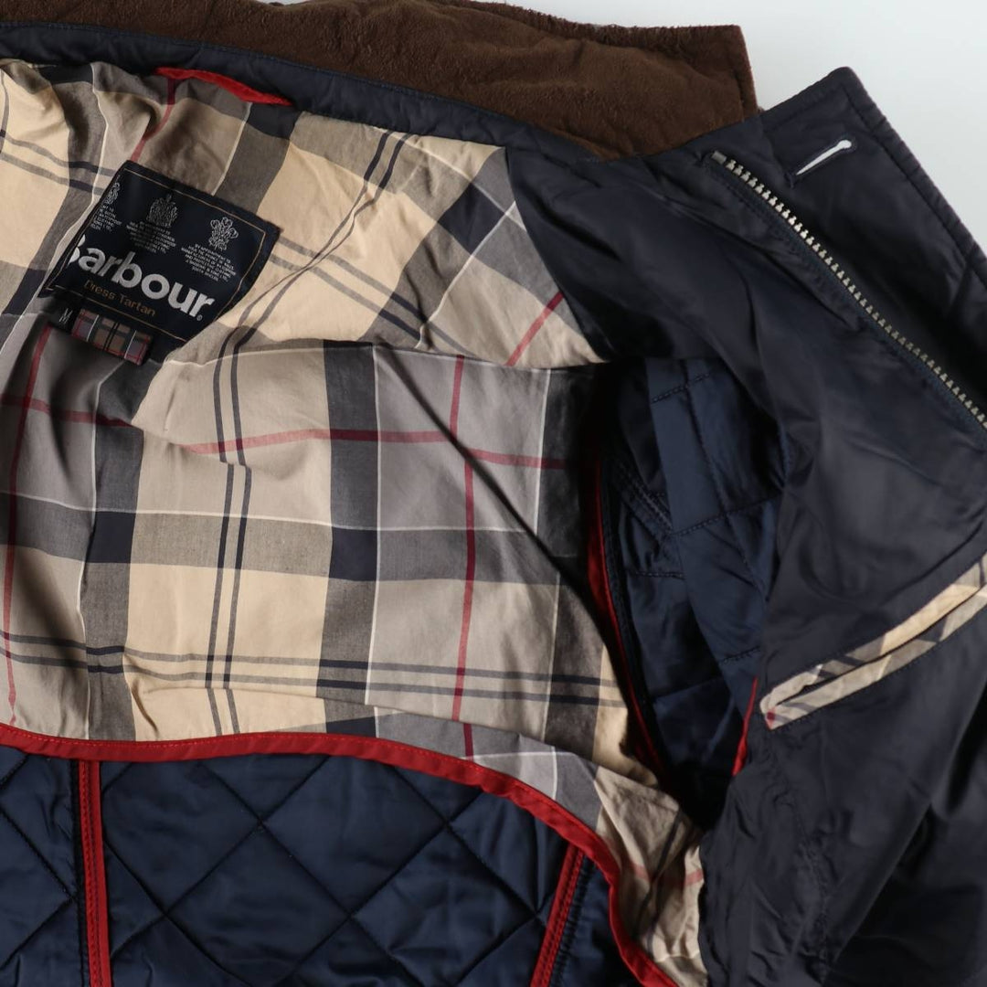 2000'S Barbour Quilted Puffer Jacket, Men's Size M (approx.) polyamide navy blue type Vintage Second Hand