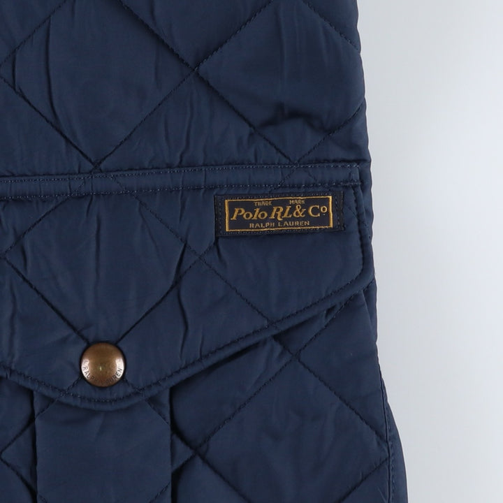 Ralph Lauren POLO RALPH LAUREN quilted puffer jacket, men's size S polyester navy blue type Vintage Second Hand