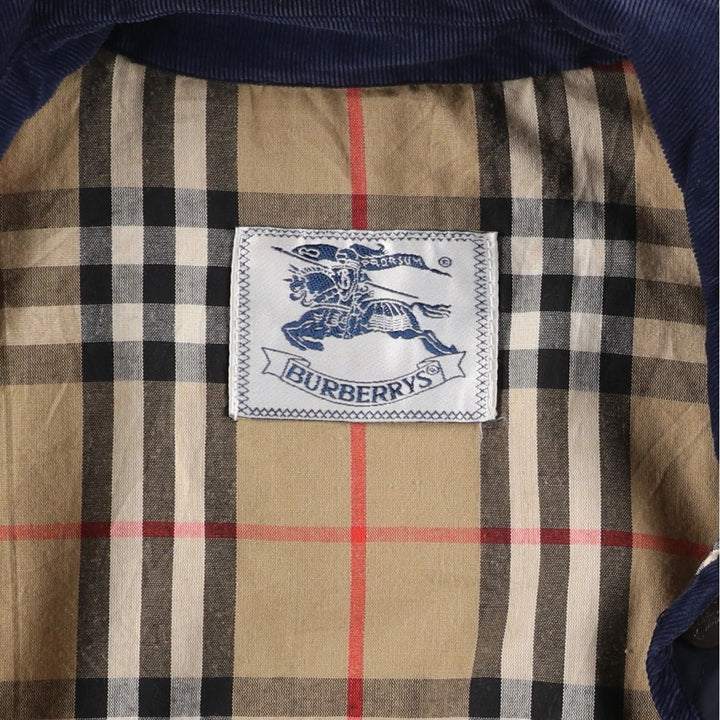 Burberry's padded puffer jacket, men's size XL. cotton navy blue type Vintage Second Hand