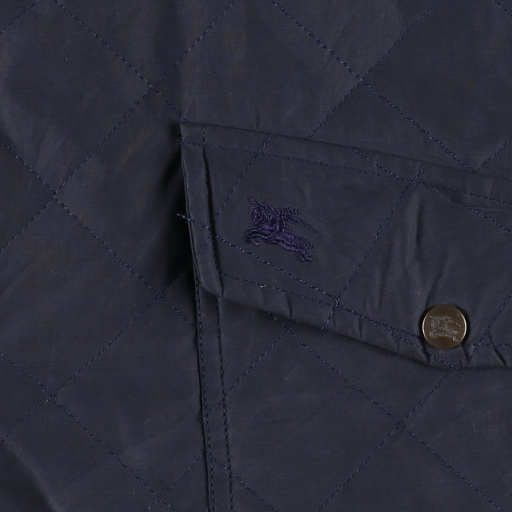 Burberry's padded puffer jacket, men's size XL. cotton navy blue type Vintage Second Hand