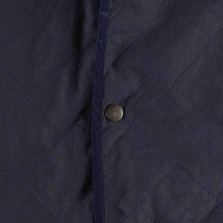 Burberry's padded puffer jacket, men's size XL. cotton navy blue type Vintage Second Hand